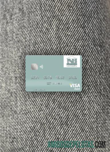 São Cristóvão e Nevis SKNA Bank Visa Cartão de Débito Photolook Front exemplo